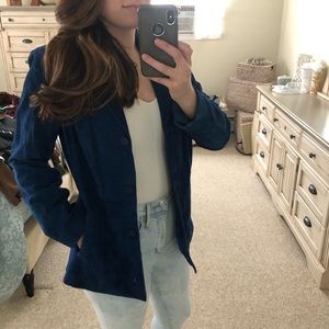 Blue Leather Jacket